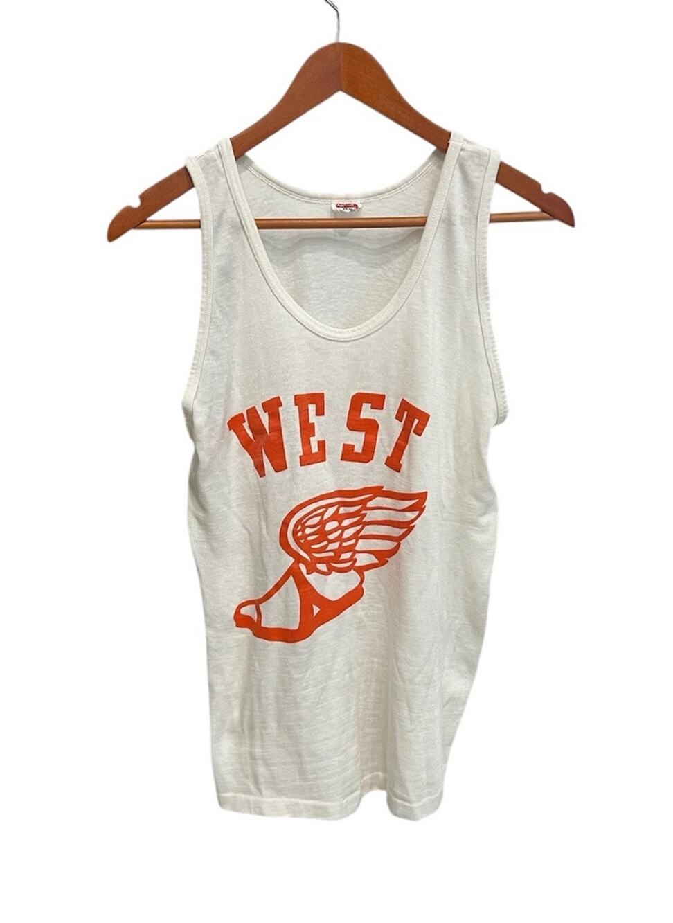 Vintage 60s ‘West’ Track Jersey Shirt By Mason Tank Top